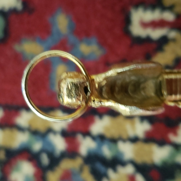 ❤ VINTAGE | Brass Equestrian Horse Head Bit Ring Goldtone Belt - Picture 9 of 11